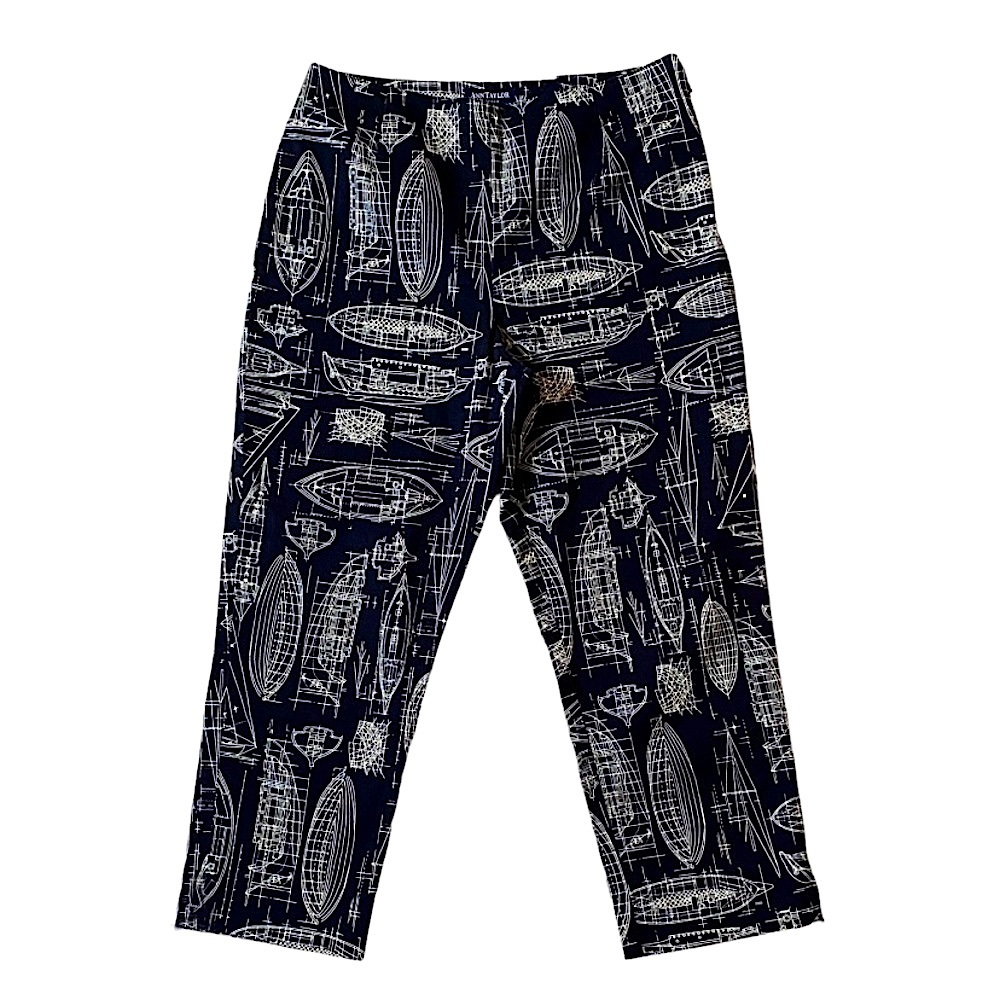 Ann Taylor nautical blueprint crop pants Sz.6P